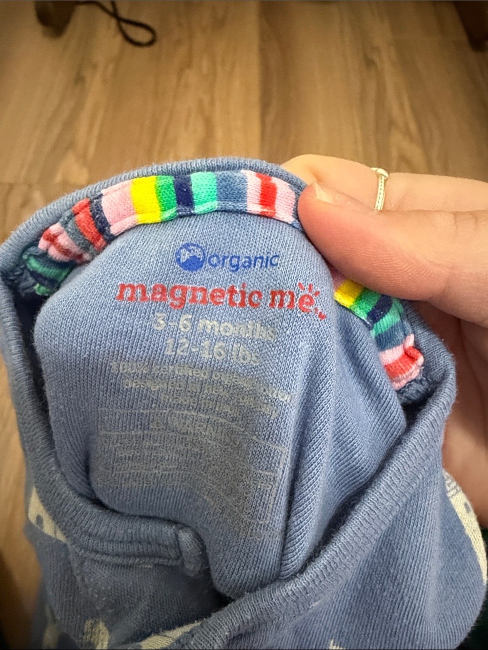 Magnetic Me Blue Castle Print Footed One-Piece - Picture 3 of 3